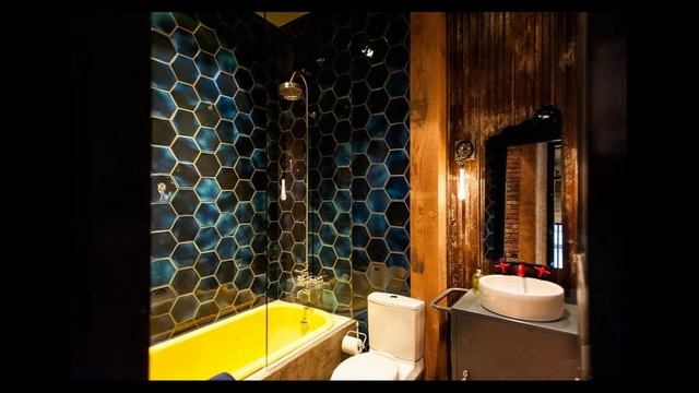 Синяя плитка для ванной в современном стиле смотреть онлайн