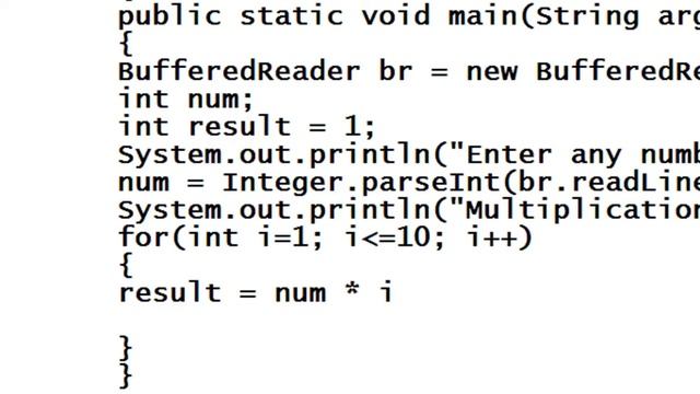 Java tutorial for beginners - 24 - Multiplication table example using for loop смотреть онлайн