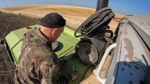 Комбайн CLAAS MEGA 370. Начало уборки озимой пшеницы.