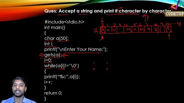 Accessing String Character by Character In C Programming | In Hindi смотреть онлайн