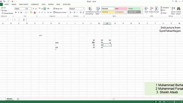 MS Excel Formulas SUM,MINUS,MULTIPLY,DIVIDE| SFN Infinite Thoughts смотреть онлайн