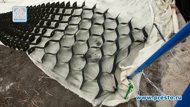 Георешетка ГЕОСТЕП. Инструкция по укладке на откосах смотреть онлайн