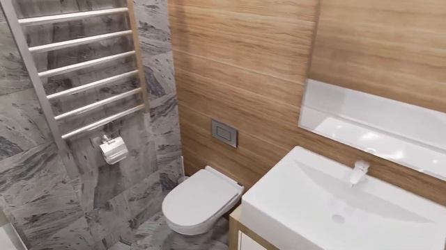 Дизайн интерьера ванной комнаты в проекте квартиры ЖК Мир Митино смотреть онлайн