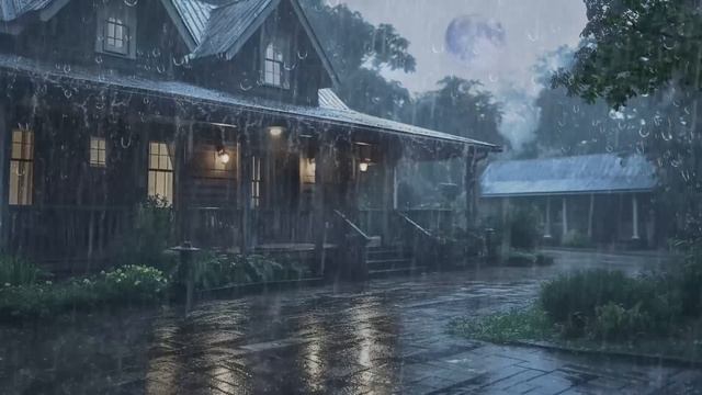 Lluvia Relajante del Sueño, Alivio del Estrés - Lluvia Intensa y fuertes de tormenta en el Techo смотреть онлайн