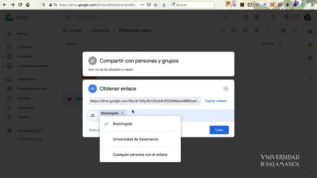 Alojamiento de vídeos en Google Drive, compartir e incorporar a Studium смотреть онлайн