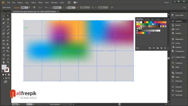 How to Create Colourful Noise Grain Texture Background in Adobe Illustrator смотреть онлайн