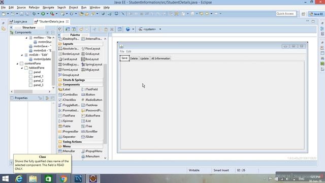 How to use JTabbedPane, JMenuBar , JMenu , JMenuItem in java Urdu Part 3 смотреть онлайн