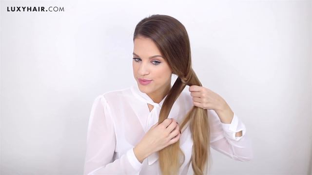 How To Fishtail Braid： Hair Tutorial For Beginners ｜ Luxy Hair смотреть онлайн