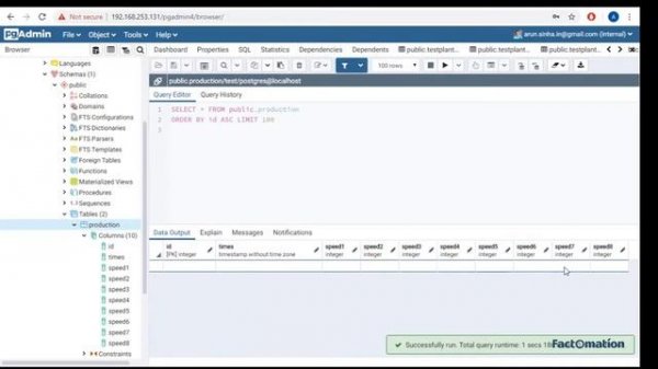 Data logging MQTT to PostgreSQL via Node red
