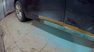 Шевролет Круз(Chevrolet Cruze)кузовные работы(зачистка , шлифовка ,шпаклевка , грунтовка,  покраска