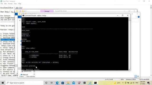 How to Install Oracle APEX 21.2 | DB 18cXE Pluggable | Executive | Windows 10 смотреть онлайн