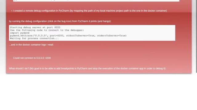 PyCharm remote debug in a docker container смотреть онлайн