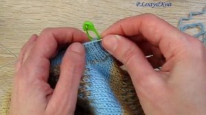 Обработка проймы вязаного жилета. Один из нескольких вариантов, которыми я пользуюсь.