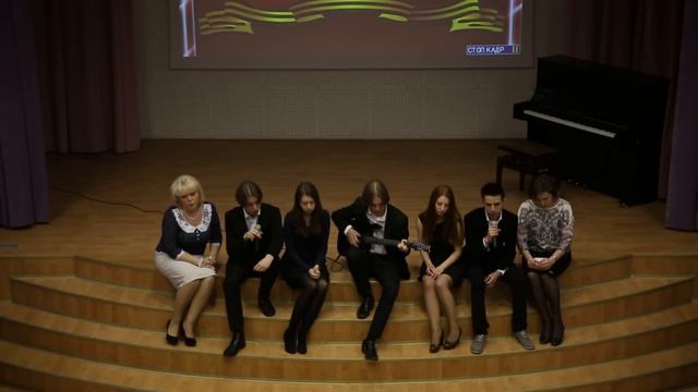 Гимназия 1565, 23 февраля 2013, выступление 11 класса.