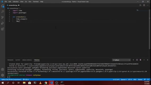 Screenshot App Using Python Project 1 - 30 Days of Python - Day3 смотреть онлайн