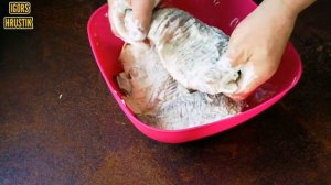 Карась жареный в майонезе.