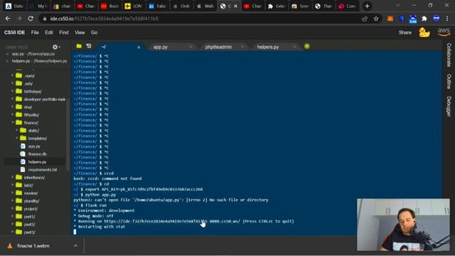 Basic Finance App using Python, SQL database and Flask смотреть онлайн
