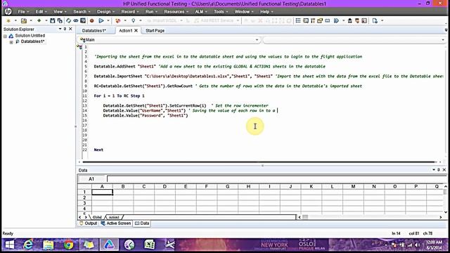 Datatable in QTP- Importing from excel sheet смотреть онлайн