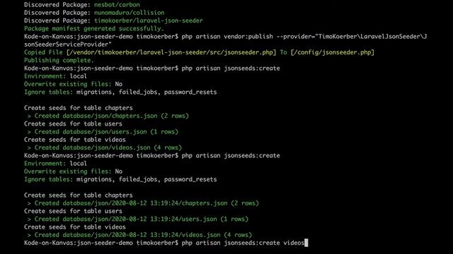 Tutorial - Laravel JSON Seeder / Timo Körber смотреть онлайн