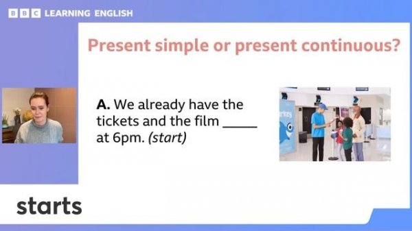 English Class: How to use the present simple and present continuous to talk about the future