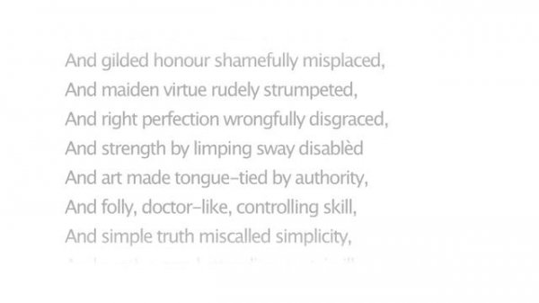 Shakespeare's Sonnet 66 – Tired With All These for Restful Death I Cry