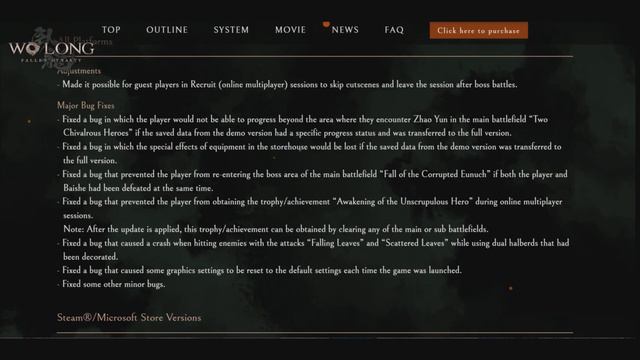 Wo Long: Fallen Dynasty HUGE New Update 1.03! Patch Notes Fixes Multiplayer & More (Patch Notes) смотреть онлайн