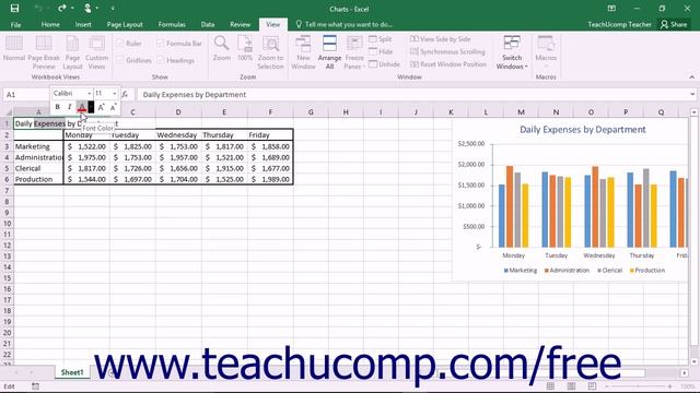 Excel 2016 Tutorial The Mini Toolbar Microsoft Training Lesson смотреть онлайн