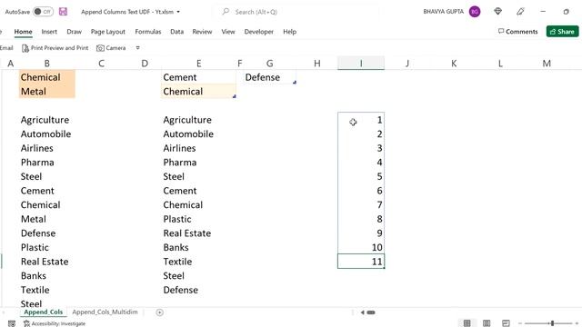 Append Multiple Columns/Text/Dynamic Arrays in Excel with UDFs in VBA смотреть онлайн