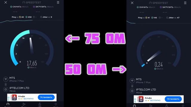75 Ом или 50 Ом для 4g антенны? Сравнение сигнала и скорости на кабеле RG-6U и RG-58 смотреть онлайн
