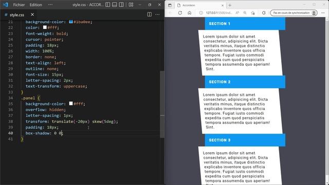 Accordéon en JavaScript смотреть онлайн