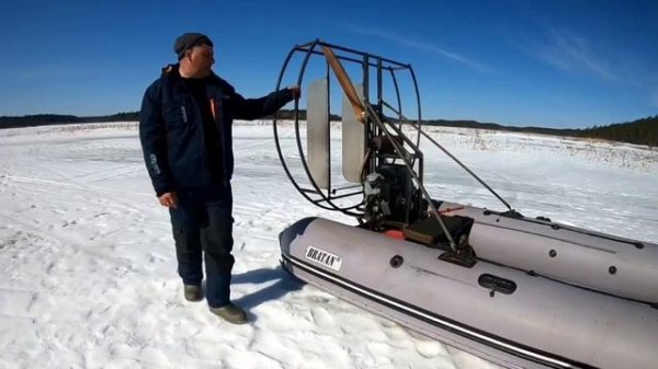 Обзор Аэролодки BRATAN на моторе 4 тактном LIFAN 27 лошадиных сил