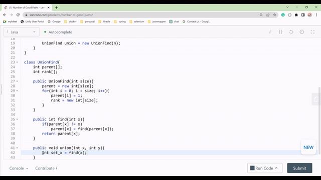 2421. Number of Good Paths Java Solution With Union-Find Approach смотреть онлайн