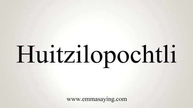 How To Say Huitzilopochtli смотреть онлайн
