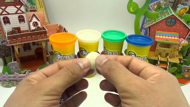 How to make PENGUIN from PLAY Doh. Как слепить пингвина из пластилина видео для детей