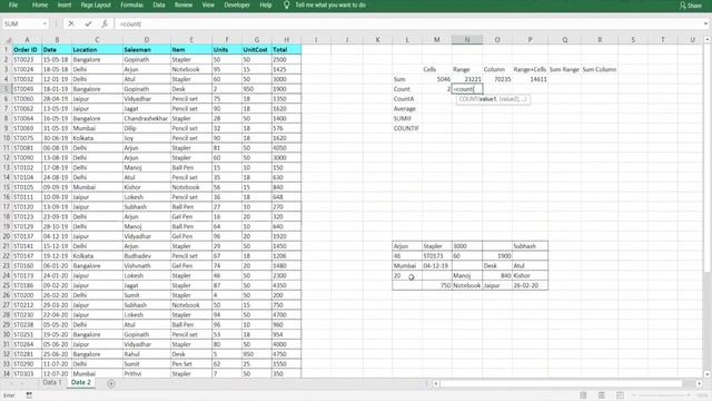 Excel Formula & Functions Part 1 | SUM, COUNT, COUNTA & AVERAGE (with examples) смотреть онлайн