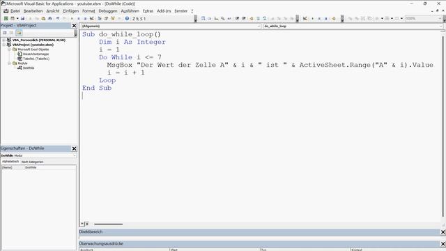 Excel VBA Lektion 25: Die Do While Schleife смотреть онлайн