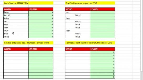 Excel Magic Trick 1277: Sort Logical Values Alphabetically: false, FALSE, False, true, TRUE, True