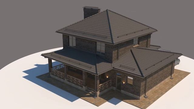 2-х этажный дом с гаражом. ССЫЛКА НА ПРОЕКТ В ОПИСАНИИ смотреть онлайн