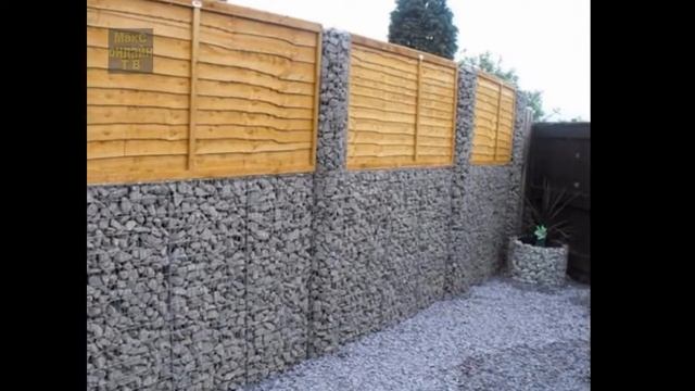 Габионы Забор из камня 100 идей Stone fence смотреть онлайн
