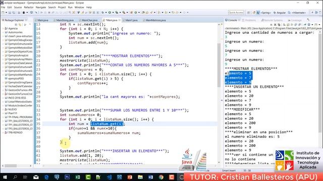 ArrayList y List en JAVA EJEMPLOS PRACTICA PARTE 5/5 IITA смотреть онлайн
