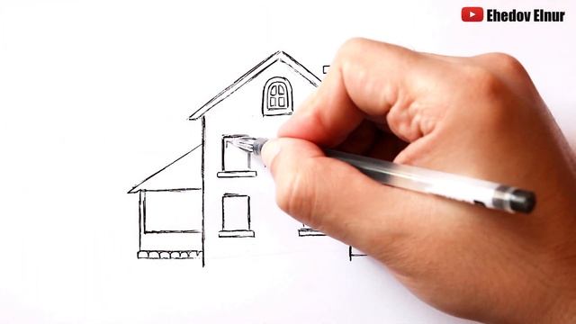 Как нарисовать ДОМИК | Рисунок карандашом дом