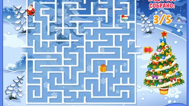 №14 Обзор игры Лабиринт новый год смотреть онлайн