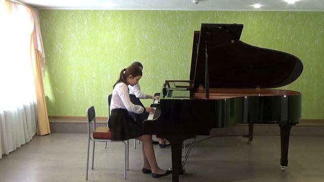 В. Клова "Концертино" II часть e-moll исп. Колесниченко Мария, Федорина Ольга смотреть онлайн