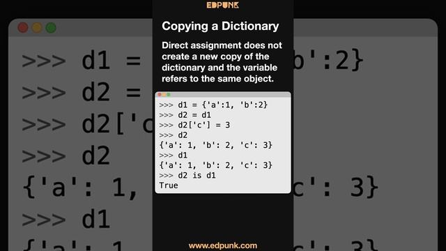 [Day 80] Creating a Copy of a Dictionary in Python | Learn Python | Dark Mode #100daysofpython смотреть онлайн