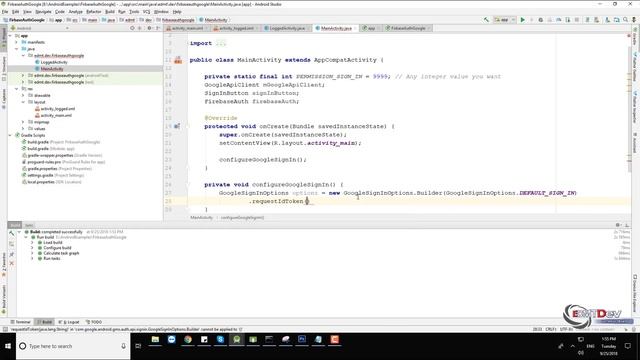 Android Studio Tutorial - Authenticated with Google Account use Firebase Authentication смотреть онлайн
