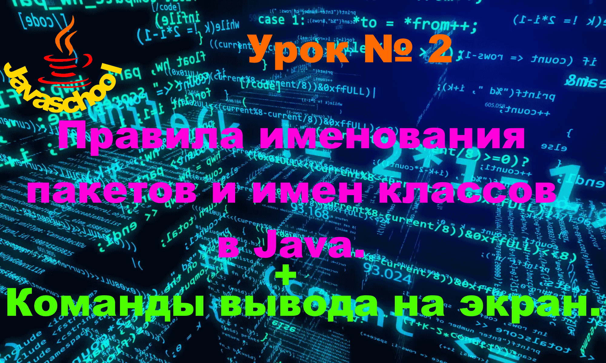 Программирование на Java для начинающих 2-й урок. Именование пакетов, классов. Работа с командами. смотреть онлайн