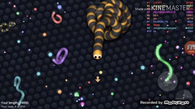 Играю в slitherio занял 2 место смотреть онлайн