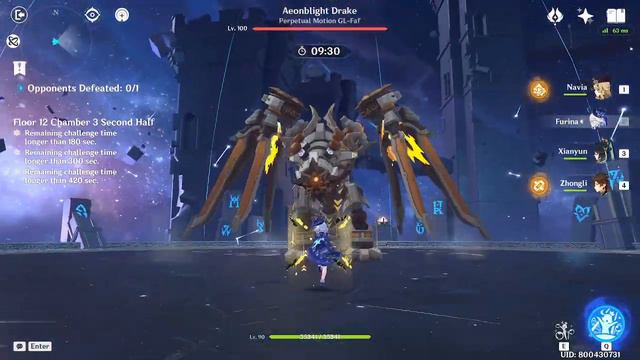 Navia One Rotation All Floor 12 Bosses Patch 4.4 - Genshin Impact смотреть онлайн