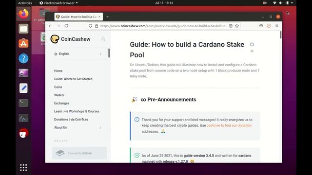Beginners guide to setting up air-gapped computer for Cardano stake pool. смотреть онлайн