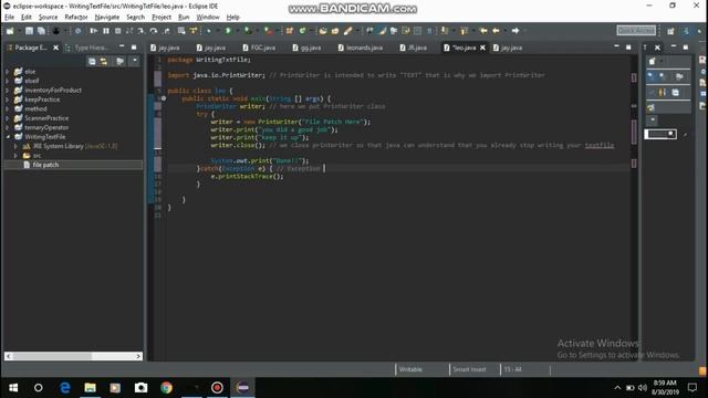 writing textfile in notepad using java смотреть онлайн